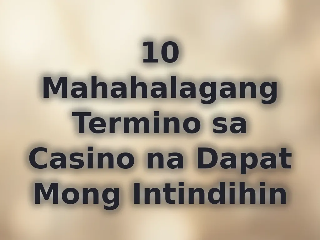 Mga termino sa casino